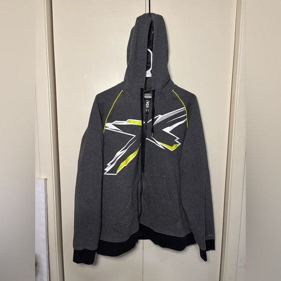 Reebok Gray and Yellow Men's Hoodie - Picture 1 of 3